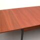 Table à manger extensible des années 60 en teck et métal