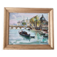 Oil Painting on Canvas Paris on the Seine - signed Raphael Pricert 1903 -