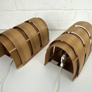 Pair of V155 wall lights in pine by Hans-Agne Jakobsson, Sweden, 1960.