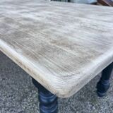 Table de ferme bois et noir