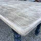 Wood and black farmhouse table