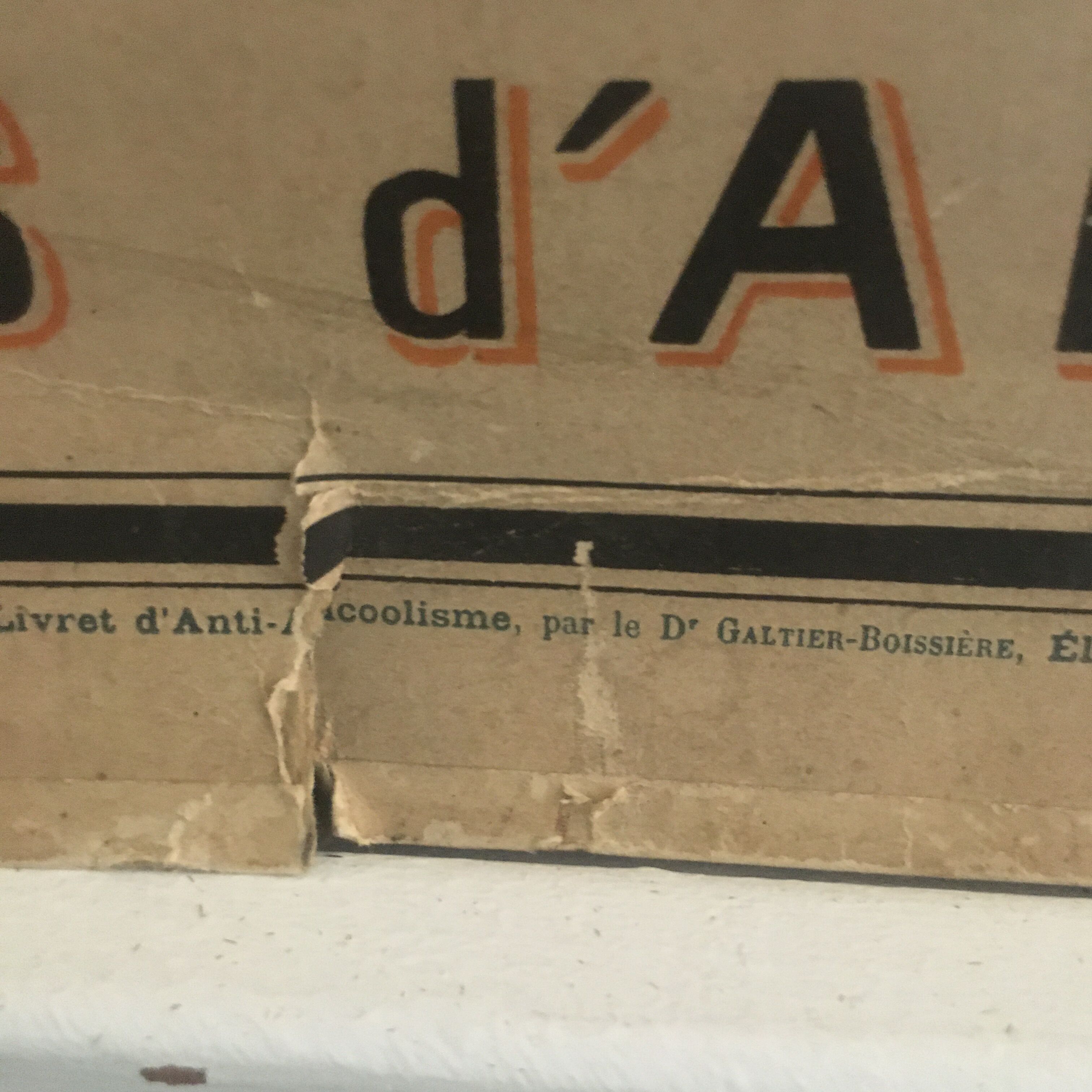 Educational panel "Alcohol is the enemy" 1910