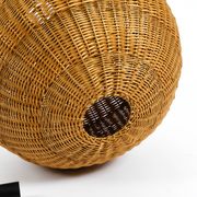 Very rare original XXL rattan ball pendant lamp | Mid Century Modern | Ø 66