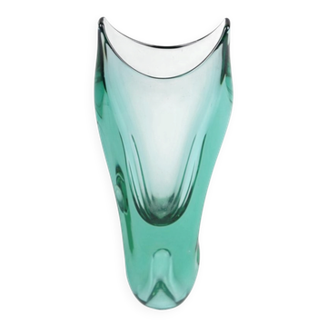 Mid-Century Vase in Thick Glass, Czech, 1950s