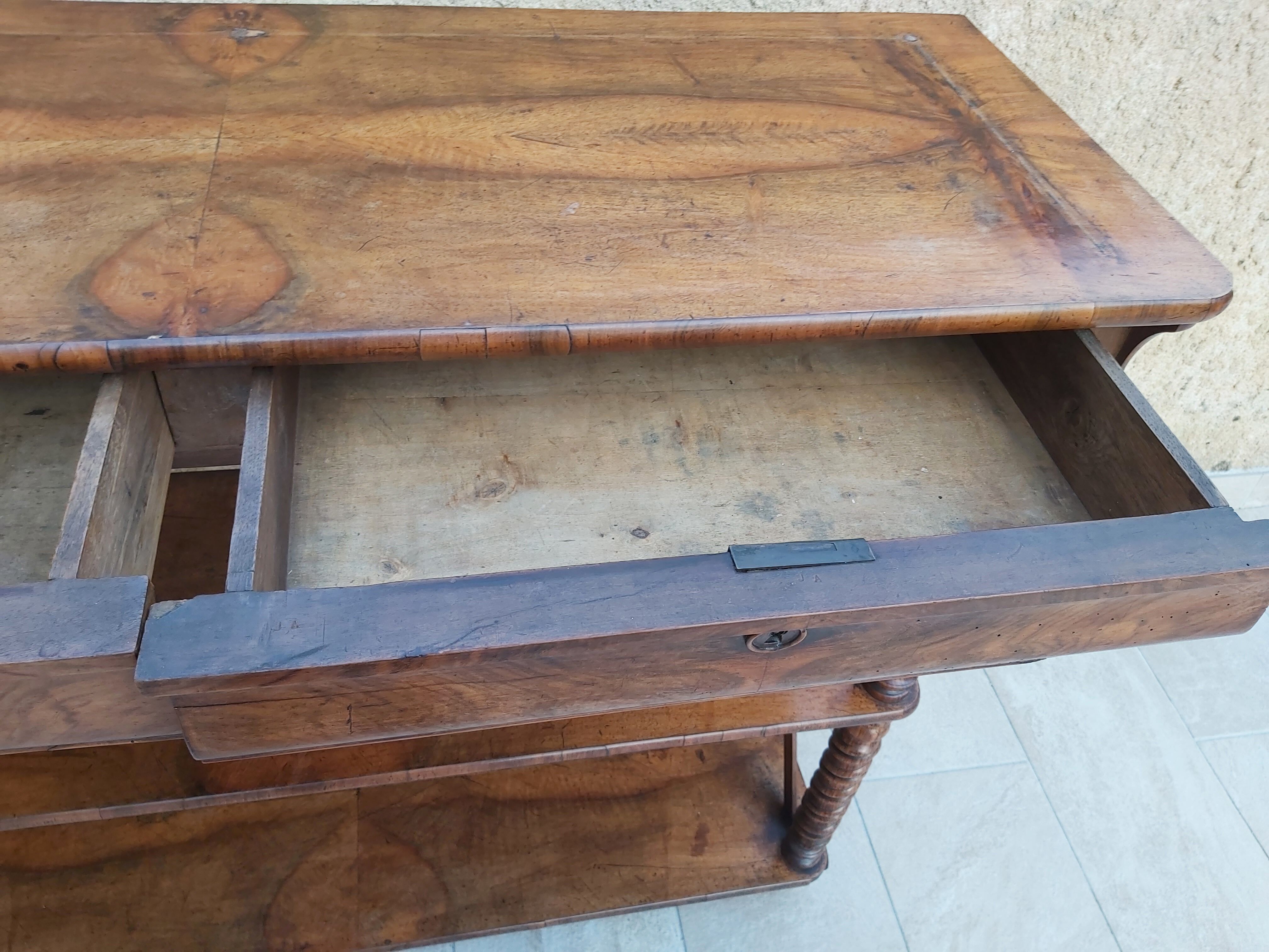 Nineteenth century walnut console