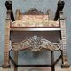 Renaissance style office chair in carved walnut, 19th century
