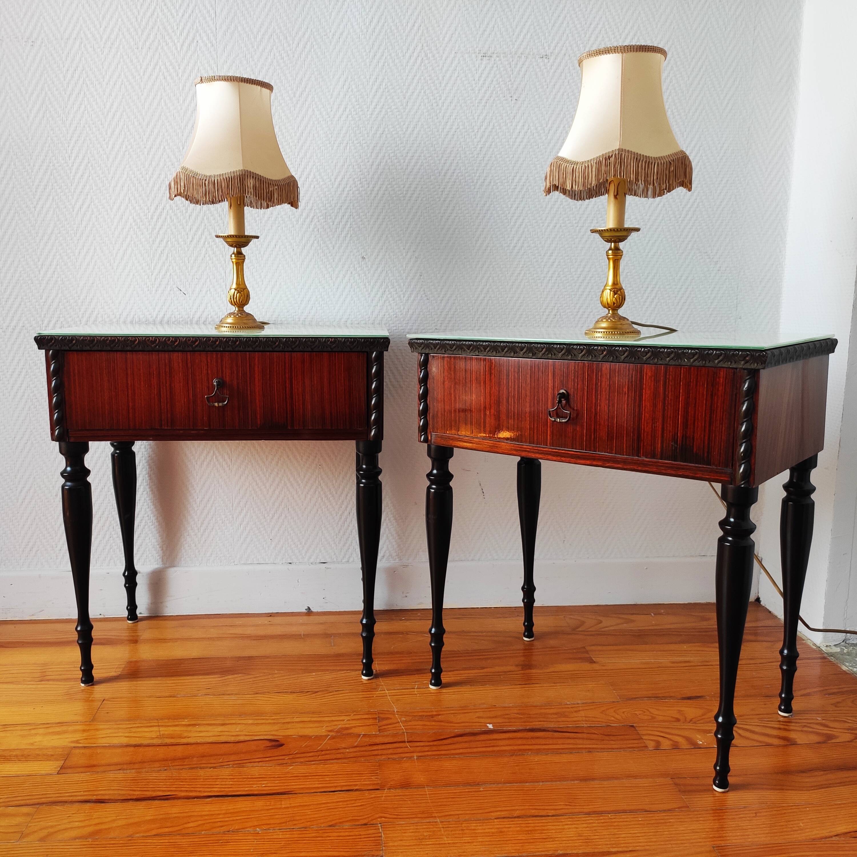 Pair of Vintage Italy Bedside Tables 1950/60