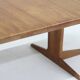 Vintage Danish large round extendable dining table 1960s XL