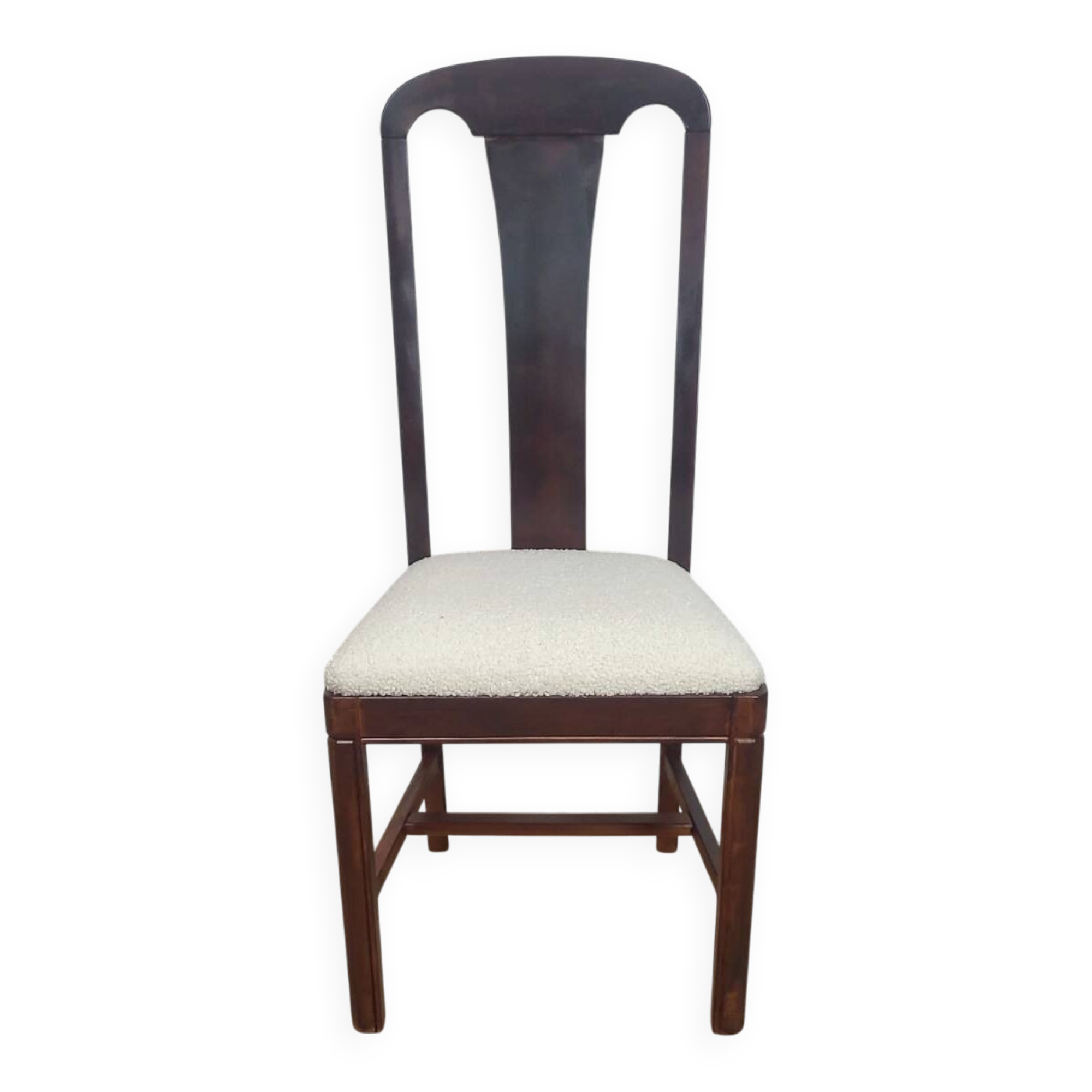 Vintage 70s/80s chair reupholstered in bouclé