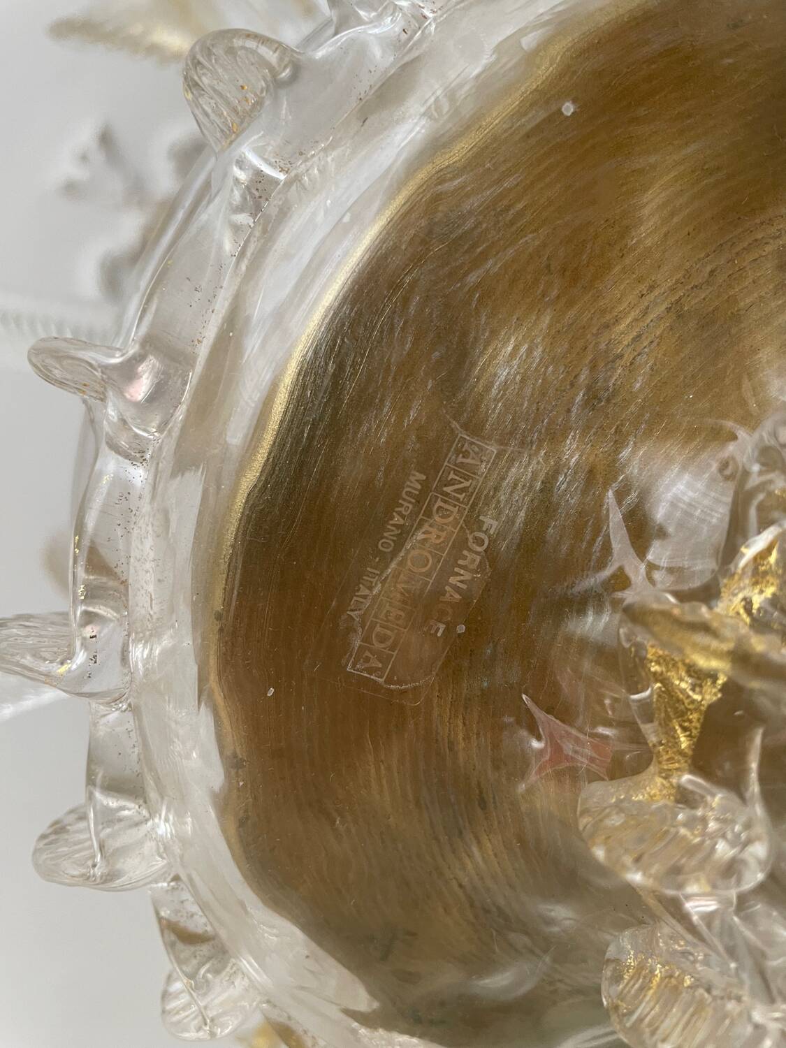 Grand lustre en verre de Murano – 5 bras tulipe
