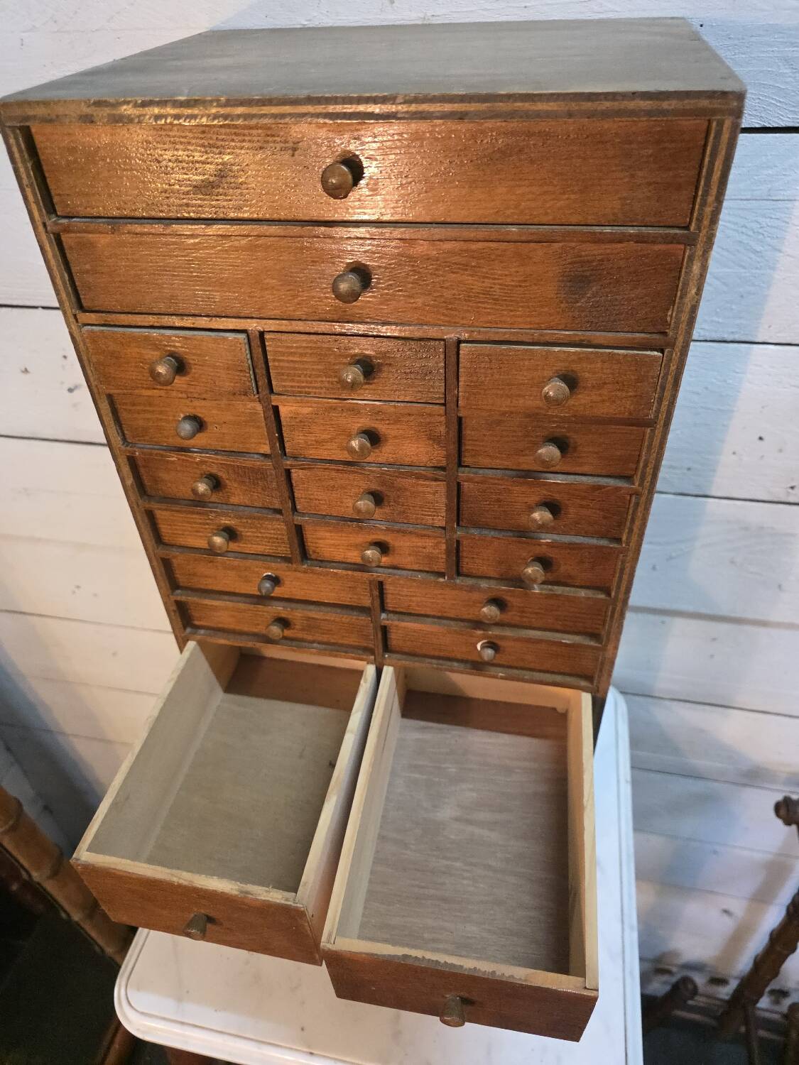 Watchmaker's workshop cabinet with drawers