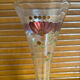 Series 9 Champagne Flutes Fine Glass Hand-Painted Floral Decor Vintage #E3