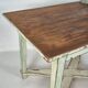 Vintage white solid wood side table (France, circa 1960)