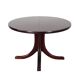 Round mahogany table, Danish design, 1970s, made in Denmark.