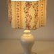 Vintage table lamp "St Michael" – Ribbed ceramic and country print