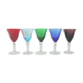Set de 5 verres calices colorés