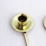 Margareta candle holder by Lars Holmström, brass accordion candle holder 1950