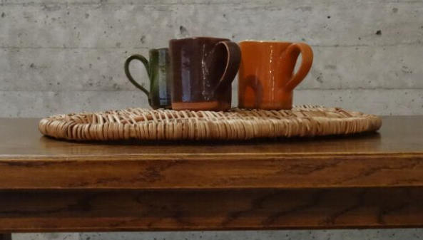 Stoneware coffee mugs