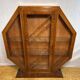 Art Deco Vintage Brocante Walnut Hexagonal Display Cabinet – 1920–1930