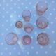 Verres vintage salmon pink colour