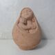 Sculpture mère à l'enfant en terre cuite