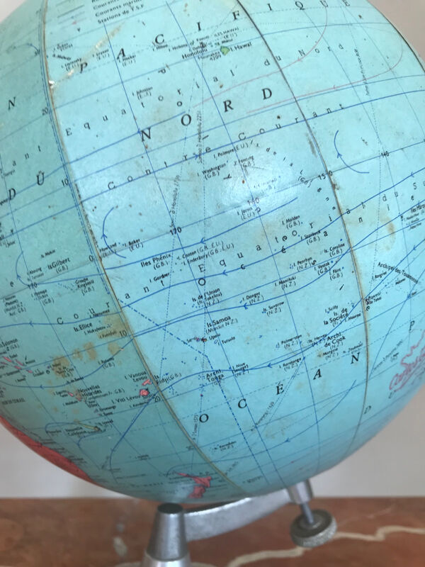 Globe terrestre vintage années 60