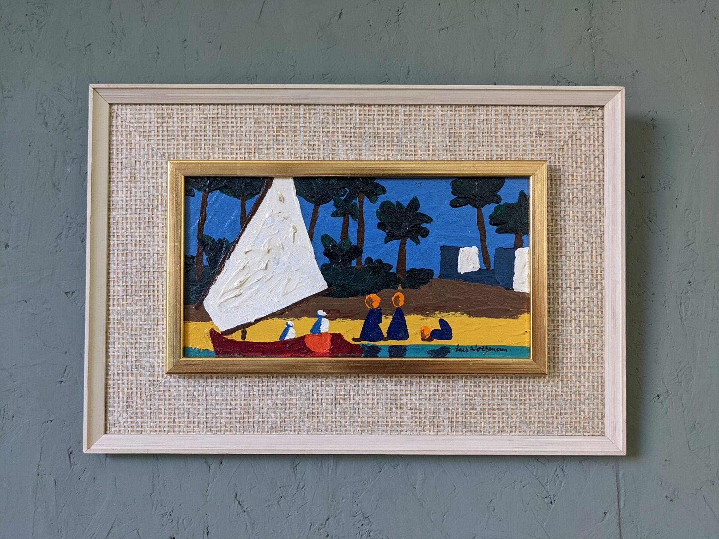 Mid-century swedish oil painting