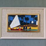 Mid-century swedish oil painting