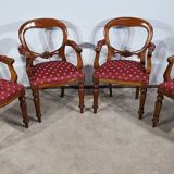 Suite of four armchairs, Louis-Philippe style - 1980s