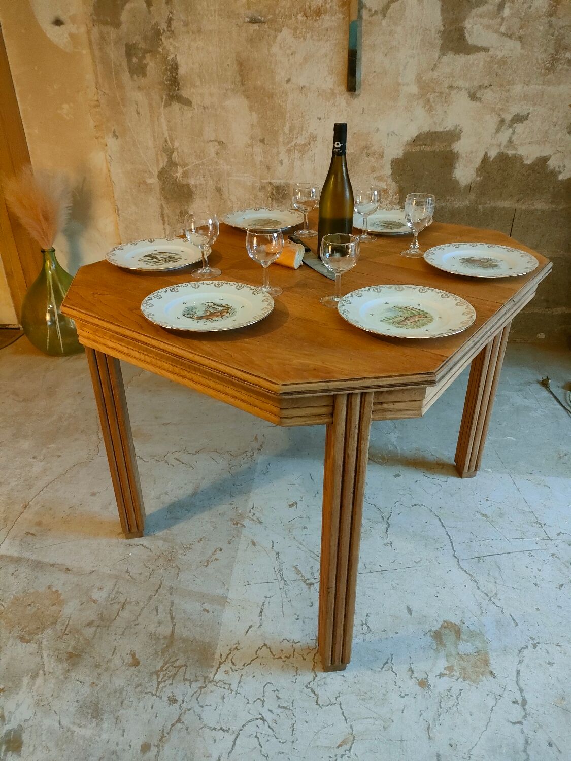 Art Deco farmhouse table