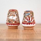 Vintage Dakas Archangelos Salt & Pepper Shakers, Textured Glaze Terracotta