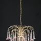 Set of 2 Meryl Streep, Pink Murano Flowers and Crystal Drops Chandelier, 19