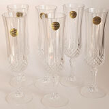 Champagne flutes in Arques crystal