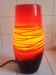 Red/orange Murano glass table lamp in 70s style (1980)