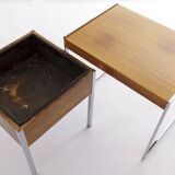 Vintage set, side table + flowers pot table, 1960s