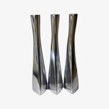 Set of 3 silver candlestick holders, denmark