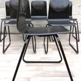 Lot of 6 vintage Galvanitas S23 chairs