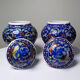 2 pots à gingembre vintage en porcelaine de Chine émaillée