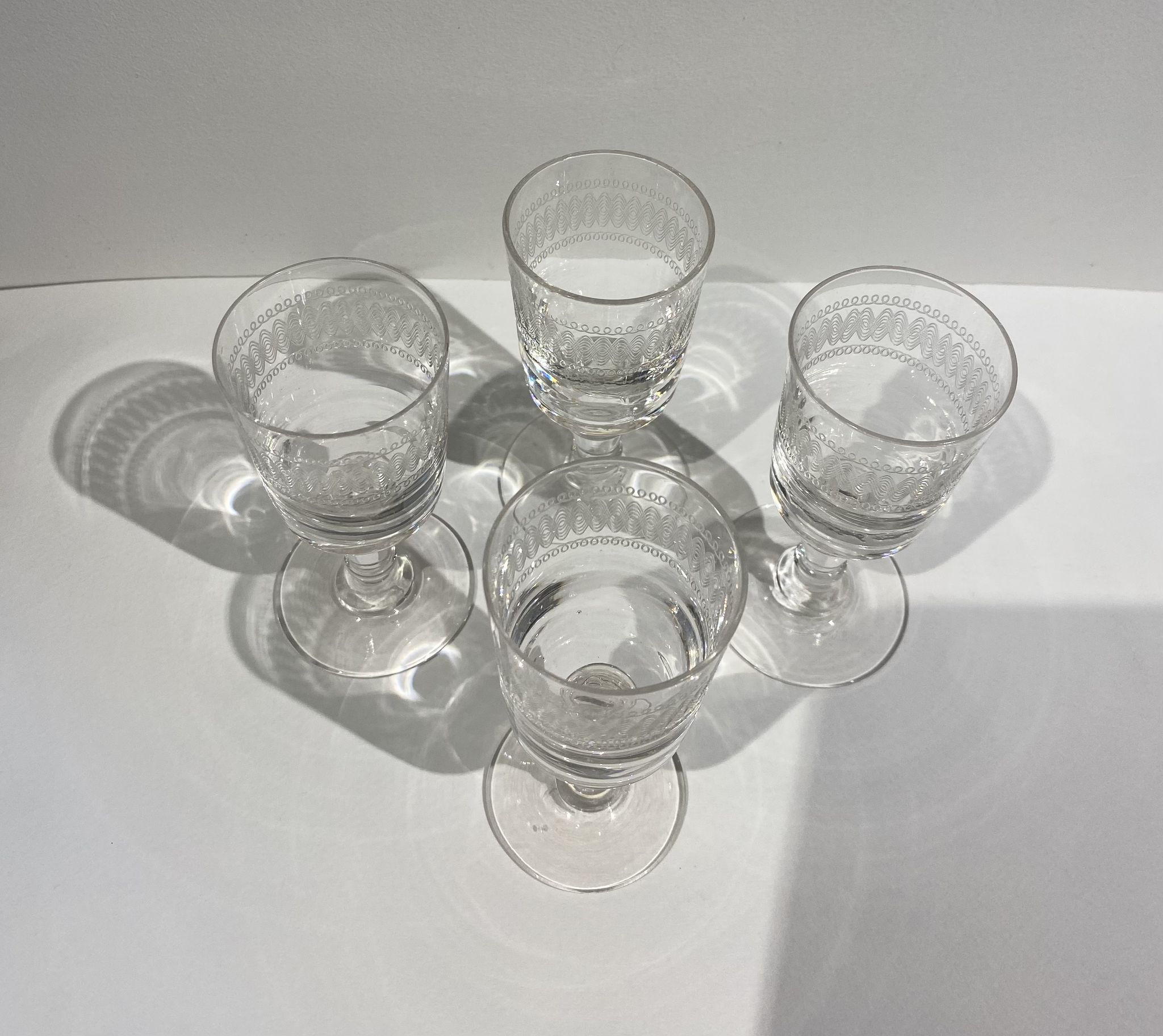 Lot de 4 verres bistrot début XX siècle