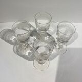 Set of 4 bistro glasses early XX century
