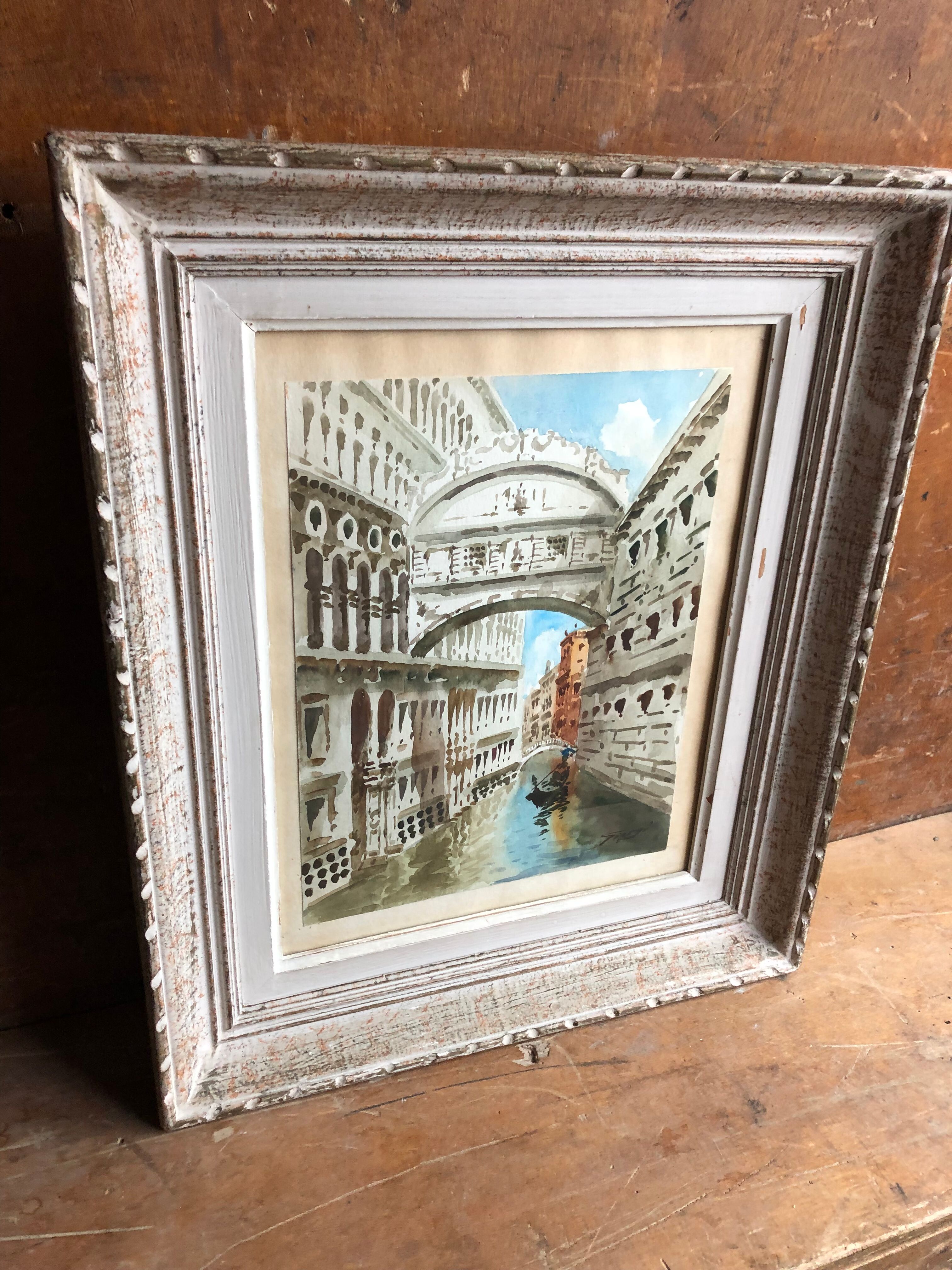 Giorgi watercolor painting Bridge of Sighs Venice