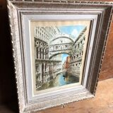 Tableau aquarelle giorgi pont des soupirs Venise
