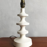 White lacquered wood lamp from the 1970s