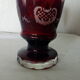Violet vase in bohemian crystal foot shower