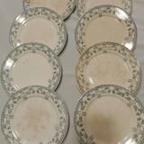Set of 8 hazelnut Sarreguemines plates