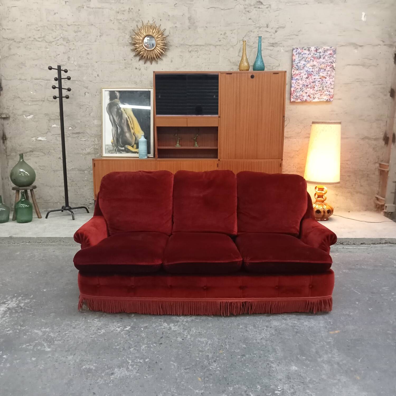 Jacques Coulon velvet sofa
