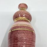 Georges Pelletier soliflore vase in fine gold rose ceramic, France.