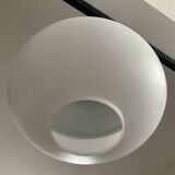 Stilux Milano opaline pendant light from the 70s