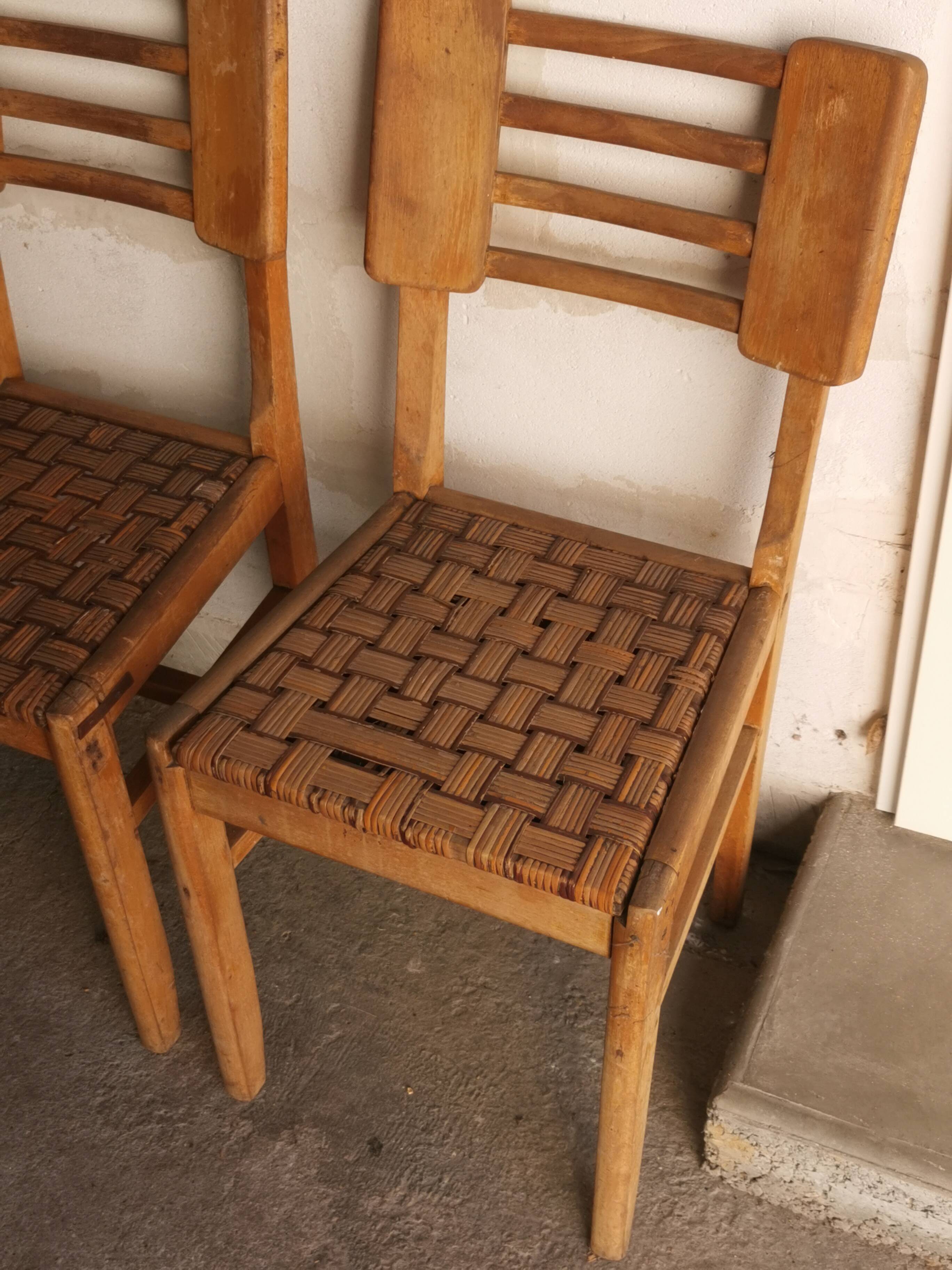 set of 4 chairs, vintage design