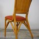 Suite of 4 chairs in Italian rattan design from the 60/70